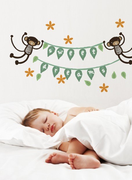 Monkey Banner Wall Stickers