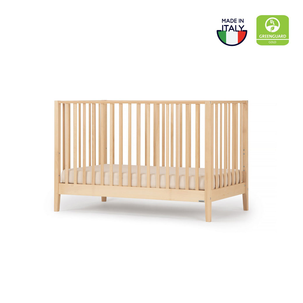 Dadada Lala 3-in-1 Convertible Crib with GREENGUARD Gold and Made in Italy tags  in - Color_Natural
