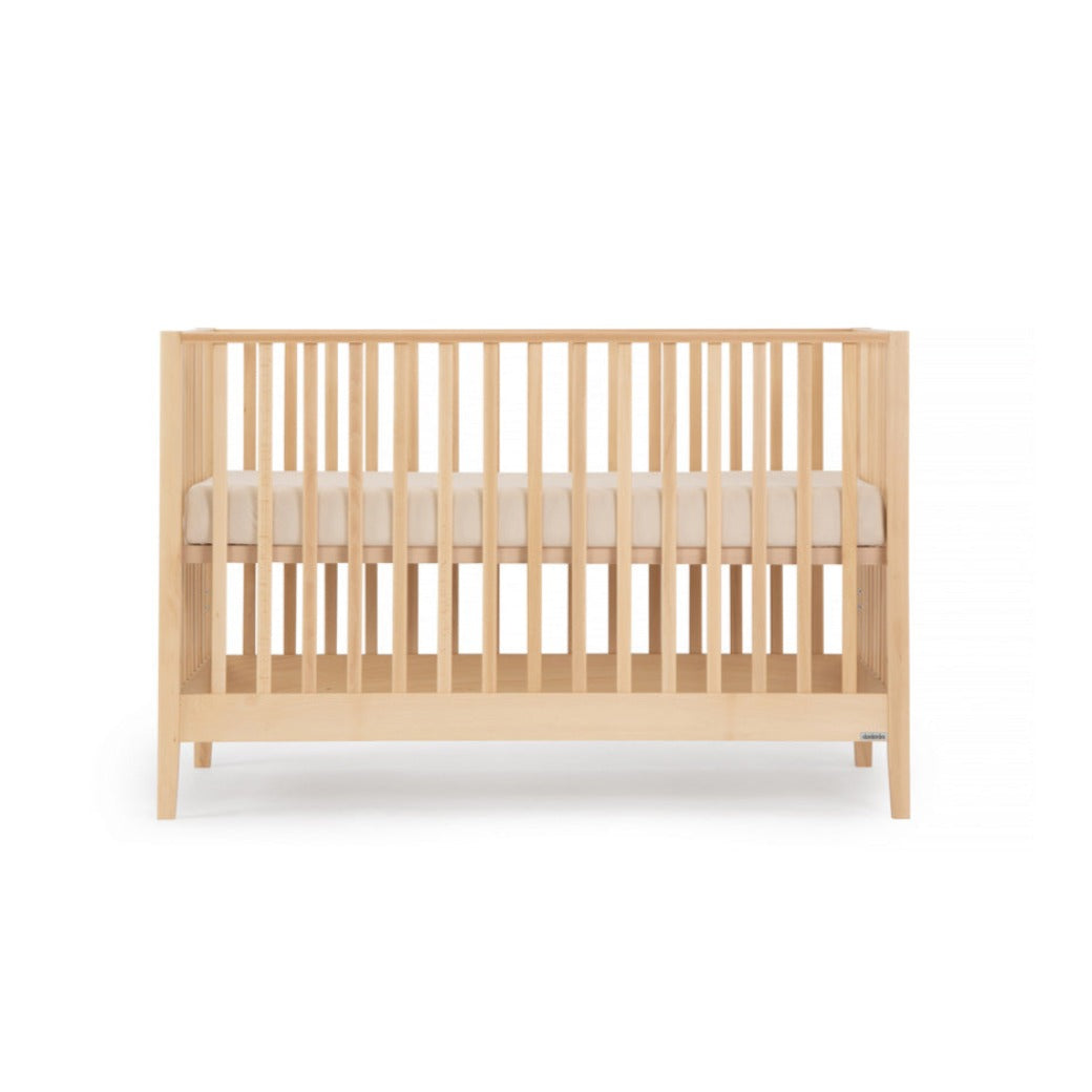 Dadada Lala 3-in-1 Convertible Crib with mattress completely raised  in - Color_Natural