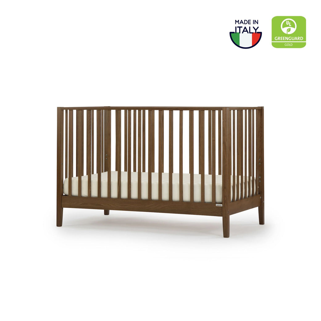 Dadada Lala 3-in-1 Convertible Crib with GREENGUARD Gold and Made in Italy tags  in - Color_Walnut