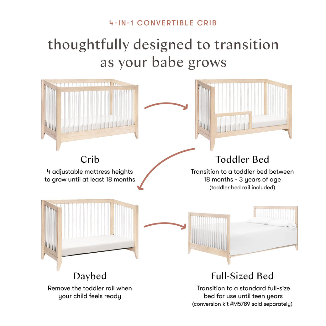 Sprout 4-in-1 Convertible Crib + Toddler Bed Conversion Kit