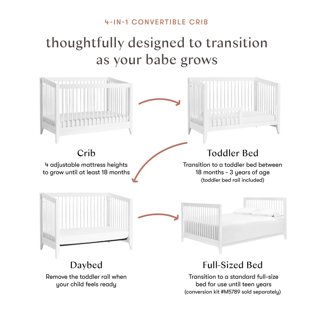 Sprout 4-in-1 Convertible Crib + Toddler Bed Conversion Kit