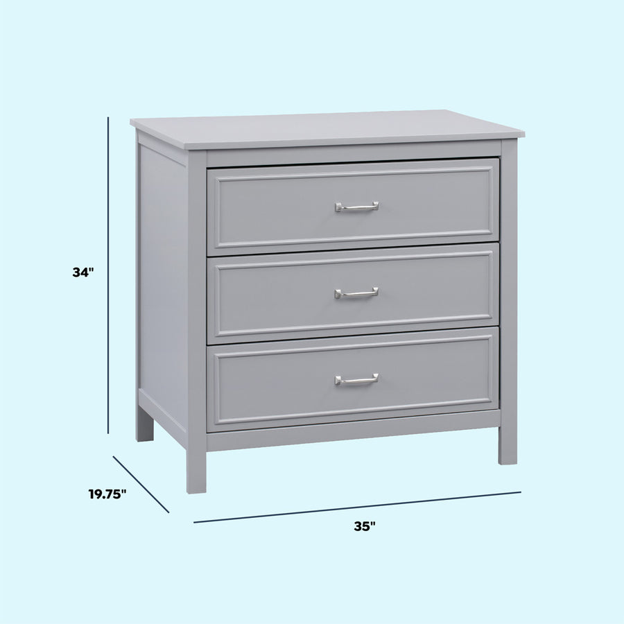 davinci charlie 3-drawer dresser in grey Davinci Charlie 3-Drawer Dresser in Gray