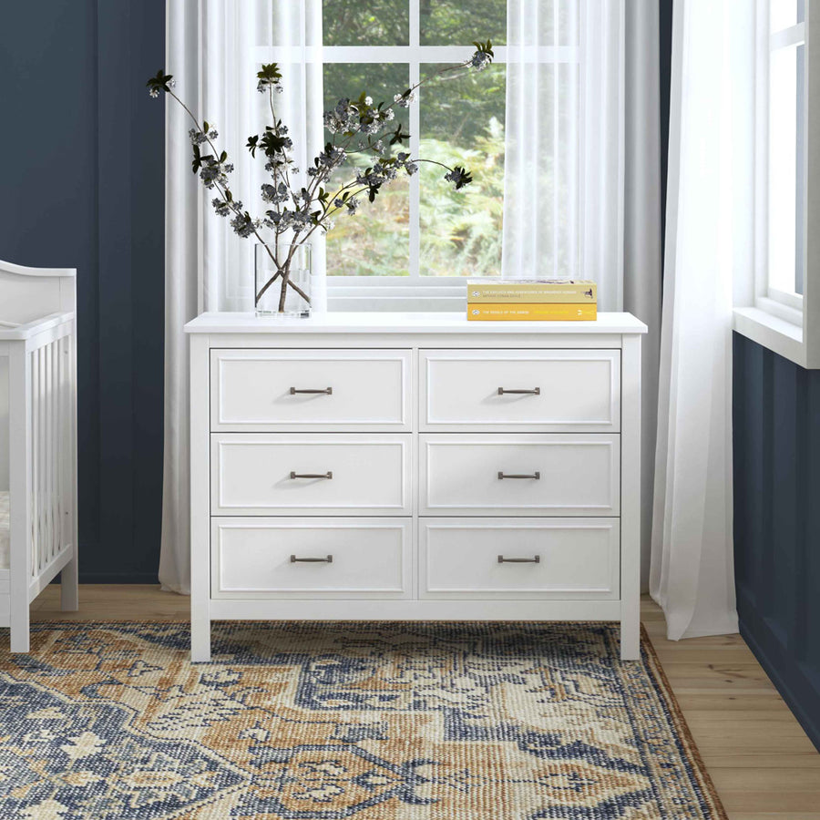 davinci charlie 6-drawer double dresser in grey Six drawer
