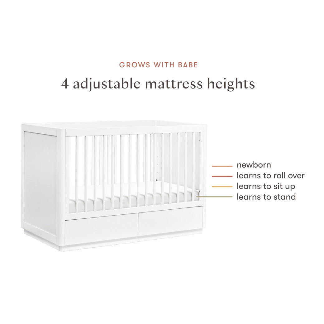 Bento 3-in-1 Convertible Storage Crib with Toddler Bed Conversion Kit