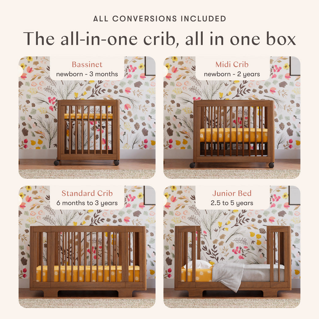 Yuzu 8-In-1 Convertible Crib With All Stages Conversion Kits