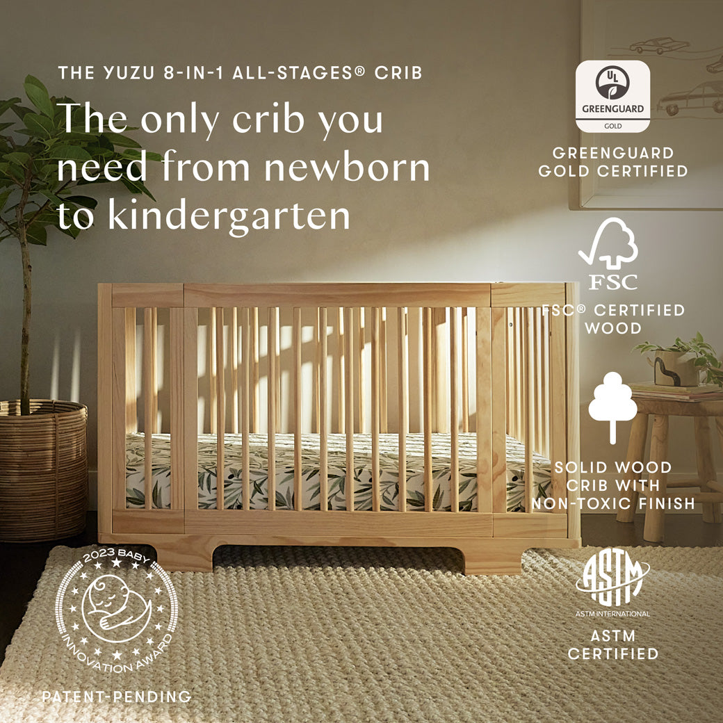 Yuzu 8-In-1 Convertible Crib With All Stages Conversion Kits