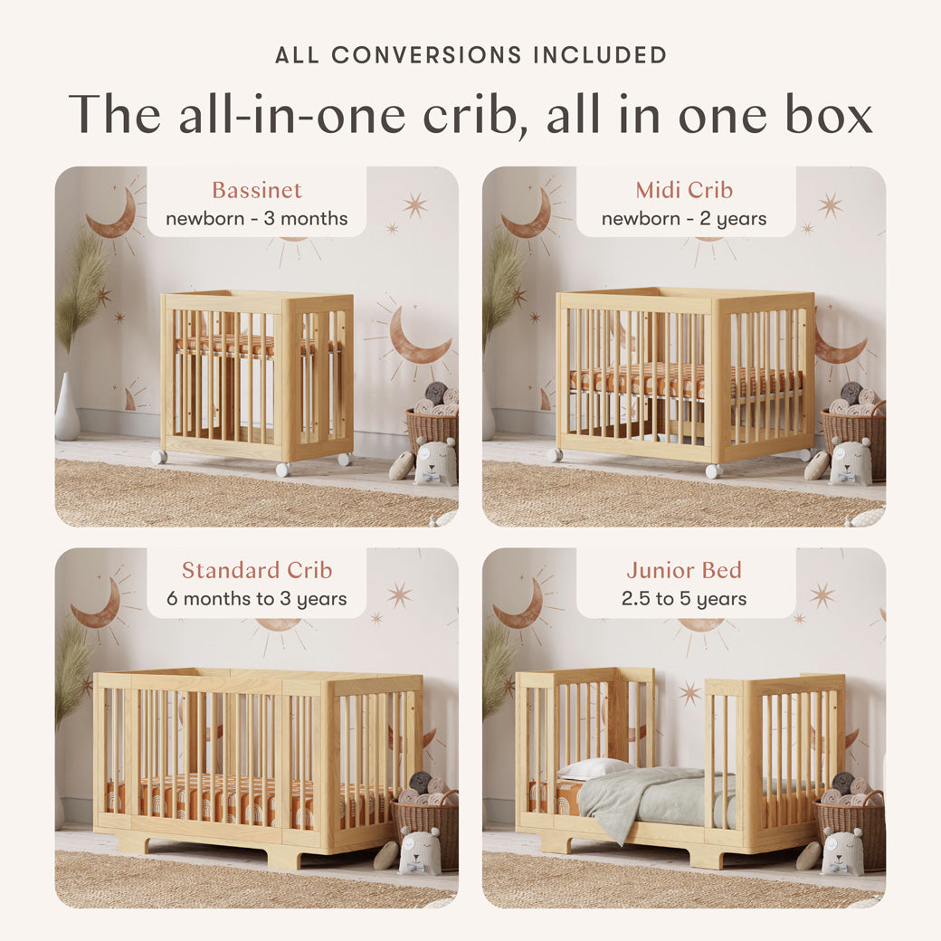 Yuzu 8-In-1 Convertible Crib With All Stages Conversion Kits