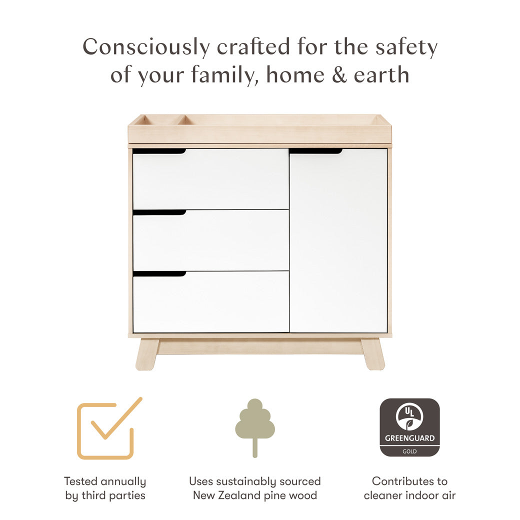 Hudson 3-Drawer Changer Dresser with Removable Changing Tray