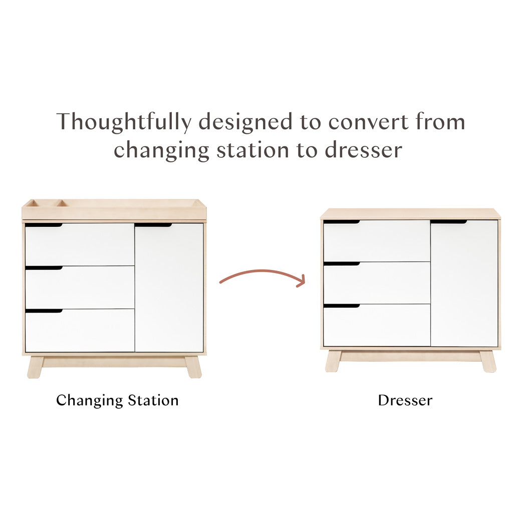 Hudson 3-Drawer Changer Dresser with Removable Changing Tray