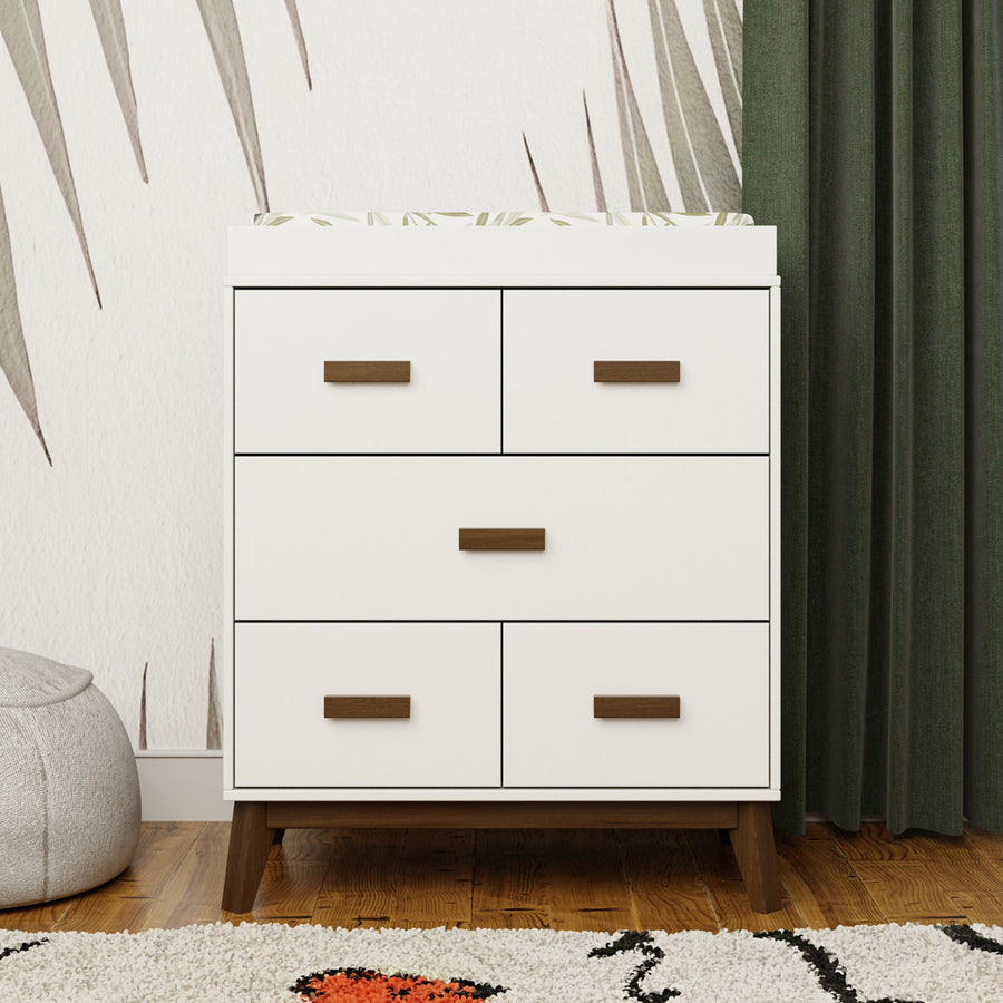 Scoot 3-Drawer Changer Dresser with Removable Changing Tray Natural Walnut