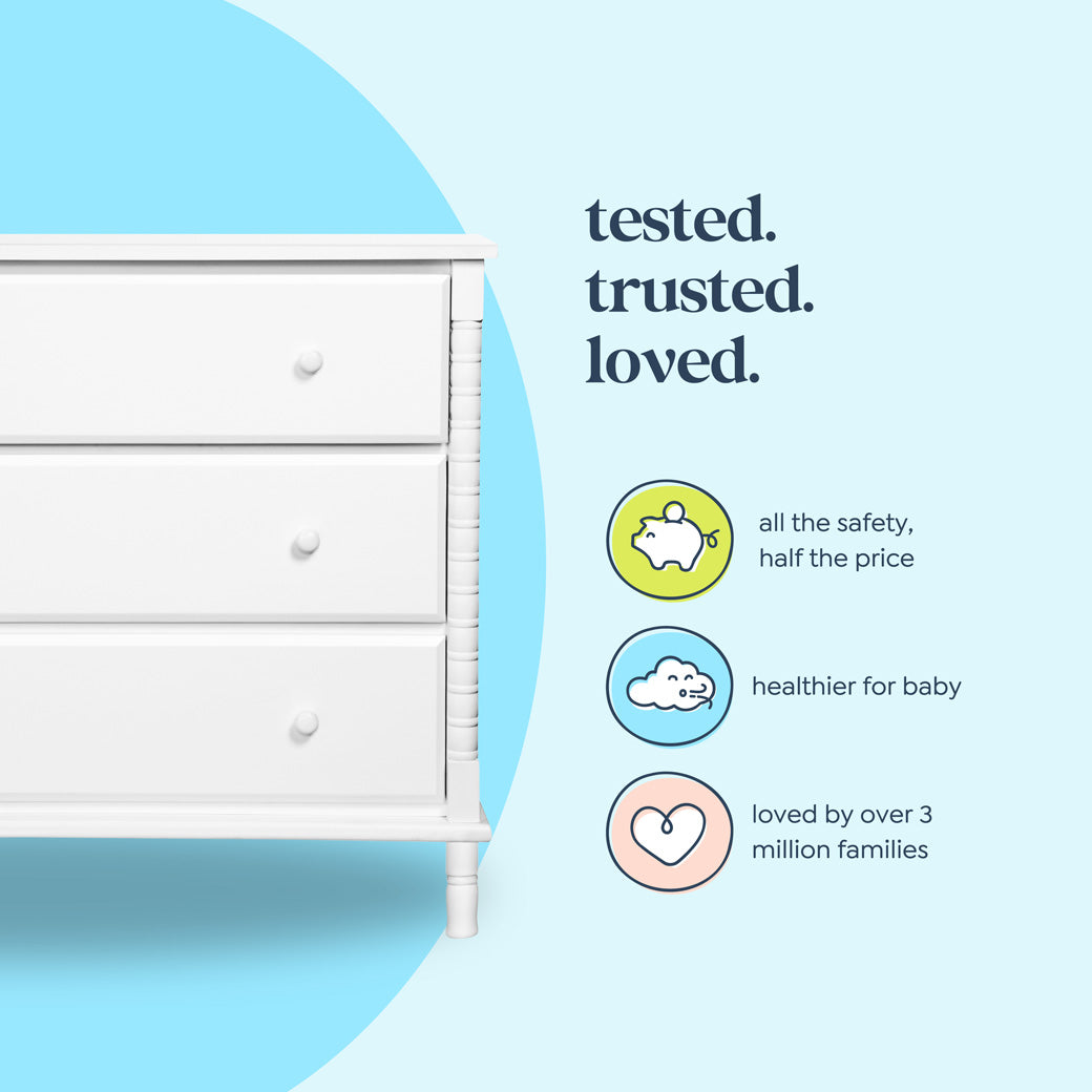 Jenny Lind Spindle 3-Drawer Dresser