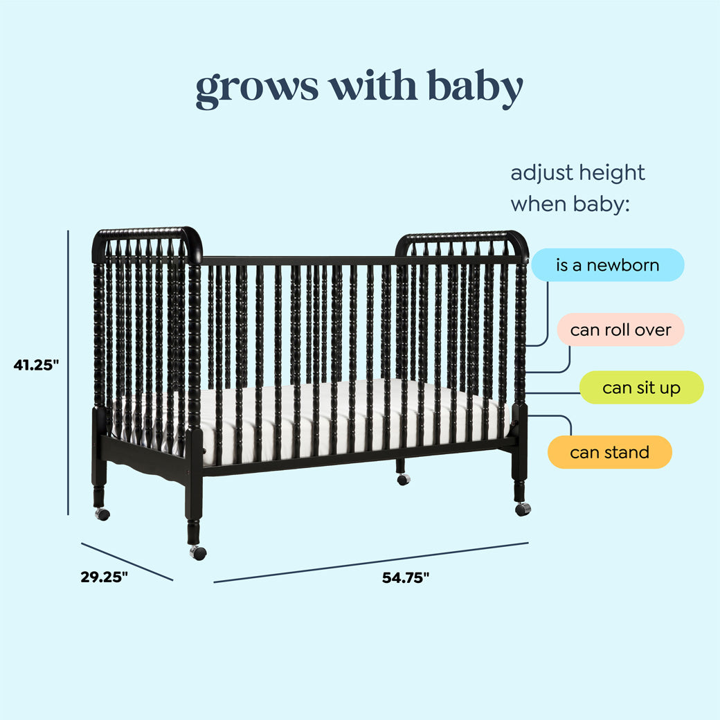 Jenny Lind 3-in-1 Convertible Crib