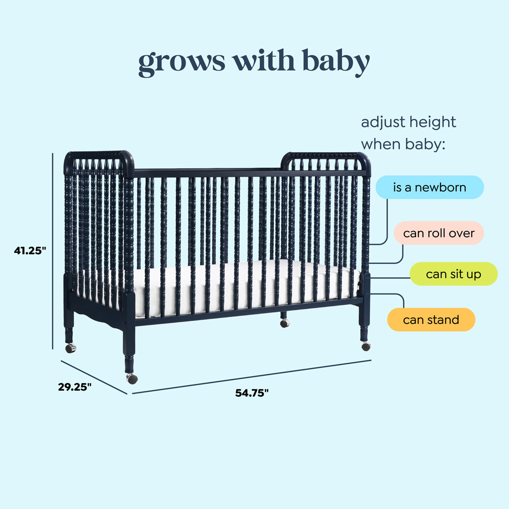 Jenny Lind 3-in-1 Convertible Crib