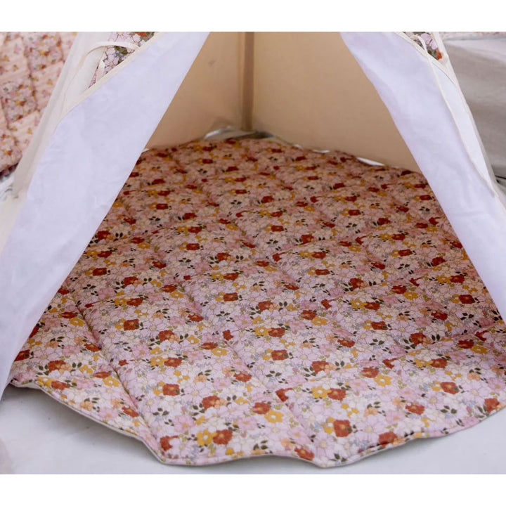 Round Cotton Mat with Pattern