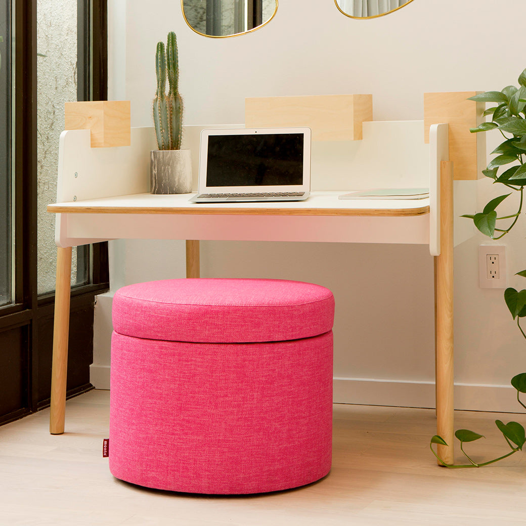 Round Storage Ottoman