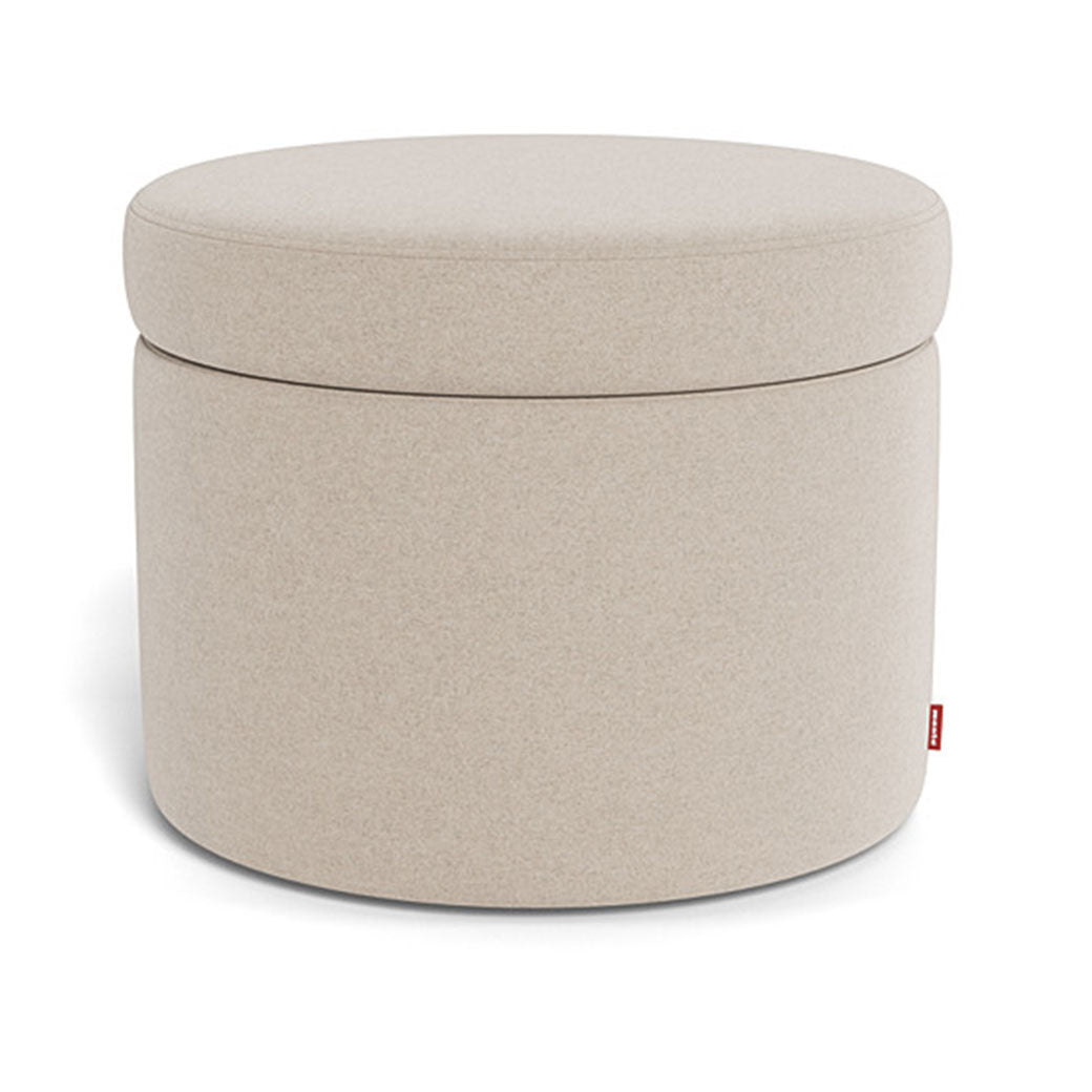 Monte Round Storage Ottoman in -- Color_Oatmeal Italian Wool