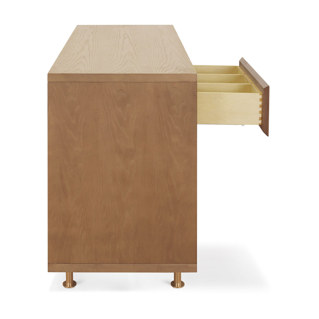 Novella 6 Drawer Dresser in Stained Ash and Ivory