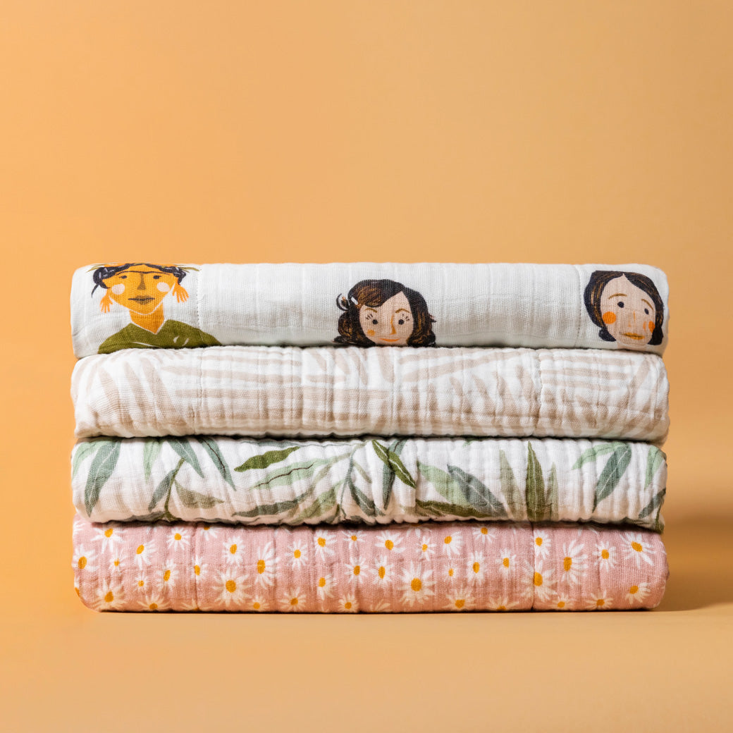 Folded Babyletto's Quilt In 3-Layer GOTS Certified Organic Muslin Cotton in -- Lifestyle