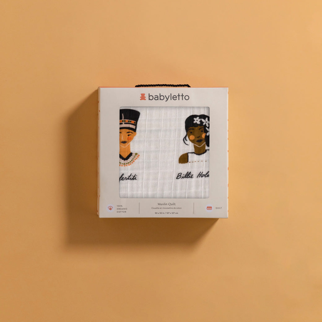 Packaged Babyletto's Quilt In 3-Layer GOTS Certified Organic Muslin Cotton in -- Color_Women In History