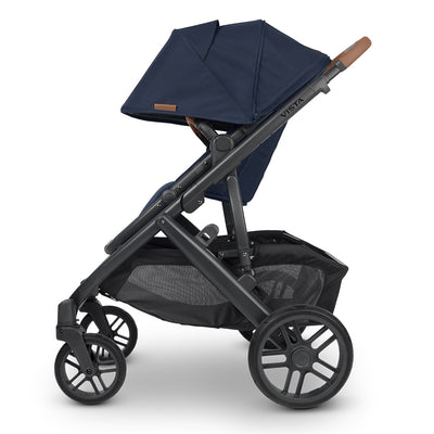 Left side view of UPPAbaby VISTA V2 Stroller with canopy down in -- Color_Noa