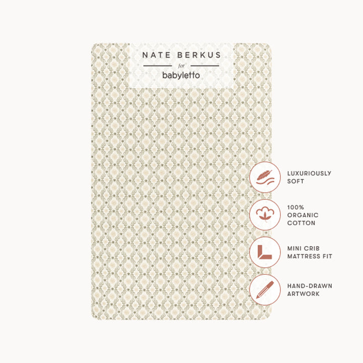 Mini Crib Sheet in GOTS Certified Organic Brushed Cotton