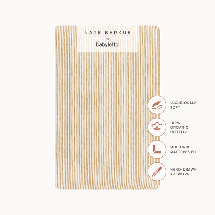 Mini Crib Sheet in GOTS Certified Organic Brushed Cotton