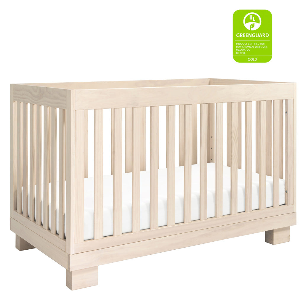 Babyletto Modo 3-in-1 Convertible Crib with Toddler Bed Conversion Kit with GREENGUARD Gold tag  in -- Color_Washed Natural