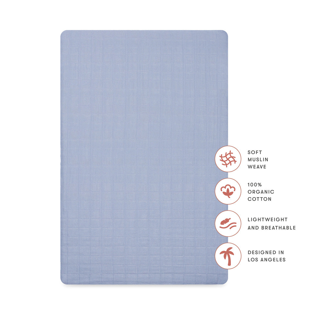 All-Stages Bassinet Sheet In GOTS Certified Organic Muslin Cotton