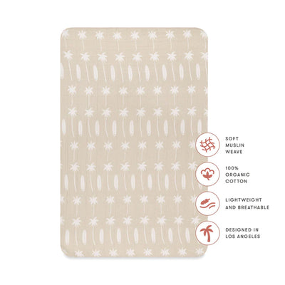 All-Stages Bassinet Sheet In GOTS Certified Organic Muslin Cotton