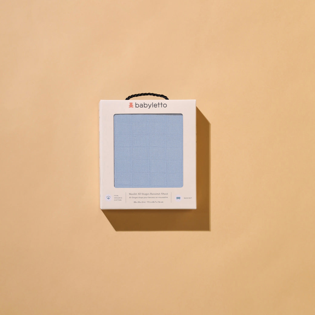 All-Stages Bassinet Sheet In GOTS Certified Organic Muslin Cotton
