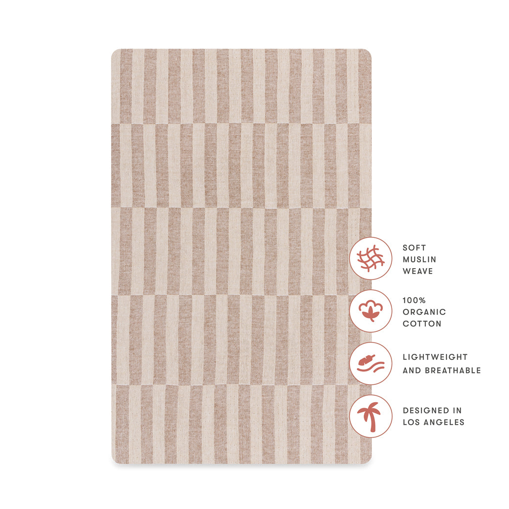 All-Stages Bassinet Sheet In GOTS Certified Organic Muslin Cotton