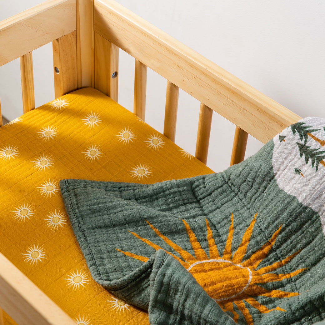 All-Stages Bassinet Sheet In GOTS Certified Organic Muslin Cotton