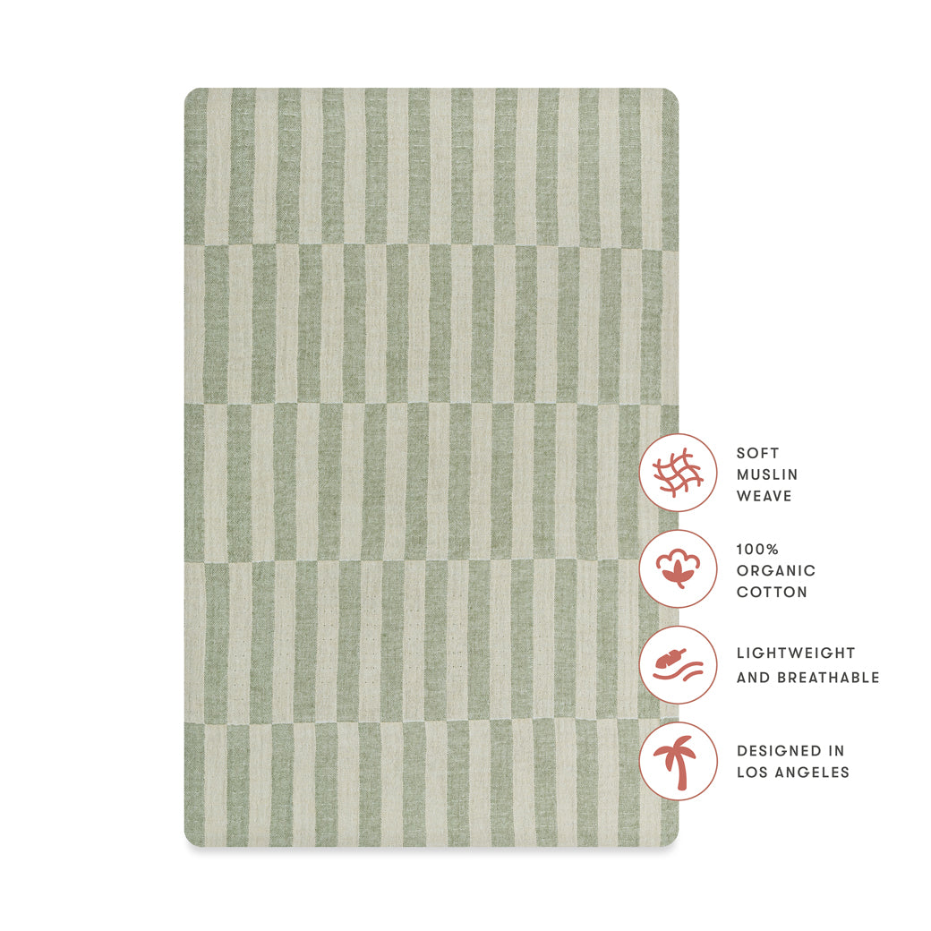 All-Stages Bassinet Sheet In GOTS Certified Organic Muslin Cotton