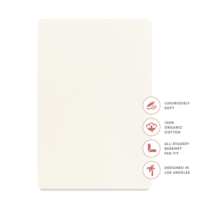 All-Stages Bassinet Sheet in GOTS Certified Organic Brushed Cotton