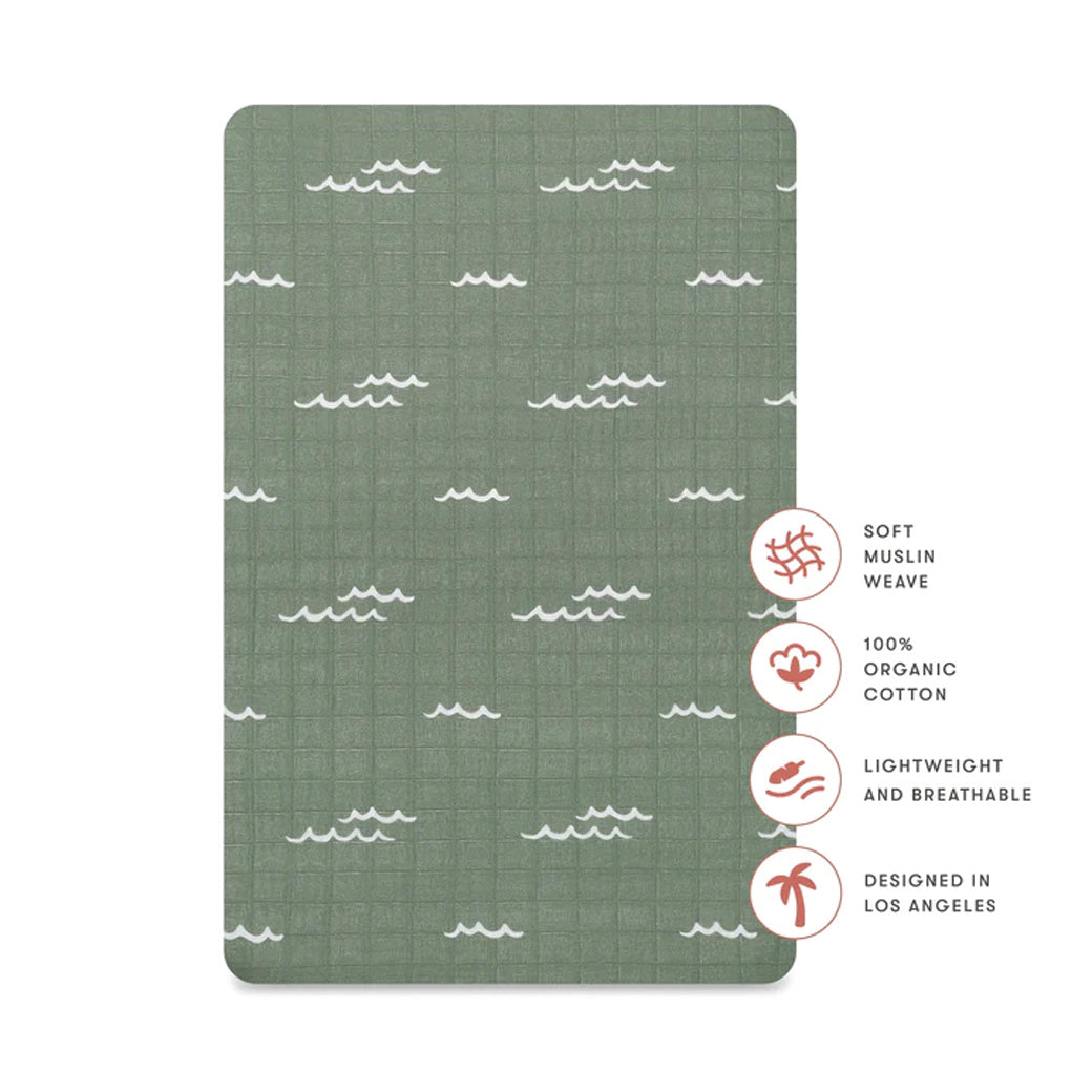 All-Stages Bassinet Sheet In GOTS Certified Organic Muslin Cotton