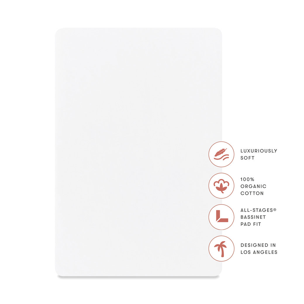 All-Stages Bassinet Sheet in GOTS Certified Organic Brushed Cotton