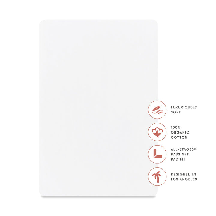 All-Stages Bassinet Sheet in GOTS Certified Organic Brushed Cotton