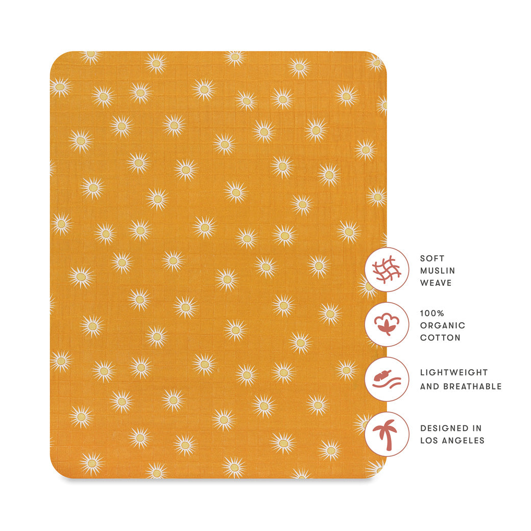 All-Stages Midi Crib Sheet In GOTS Certified Organic Muslin Cotton