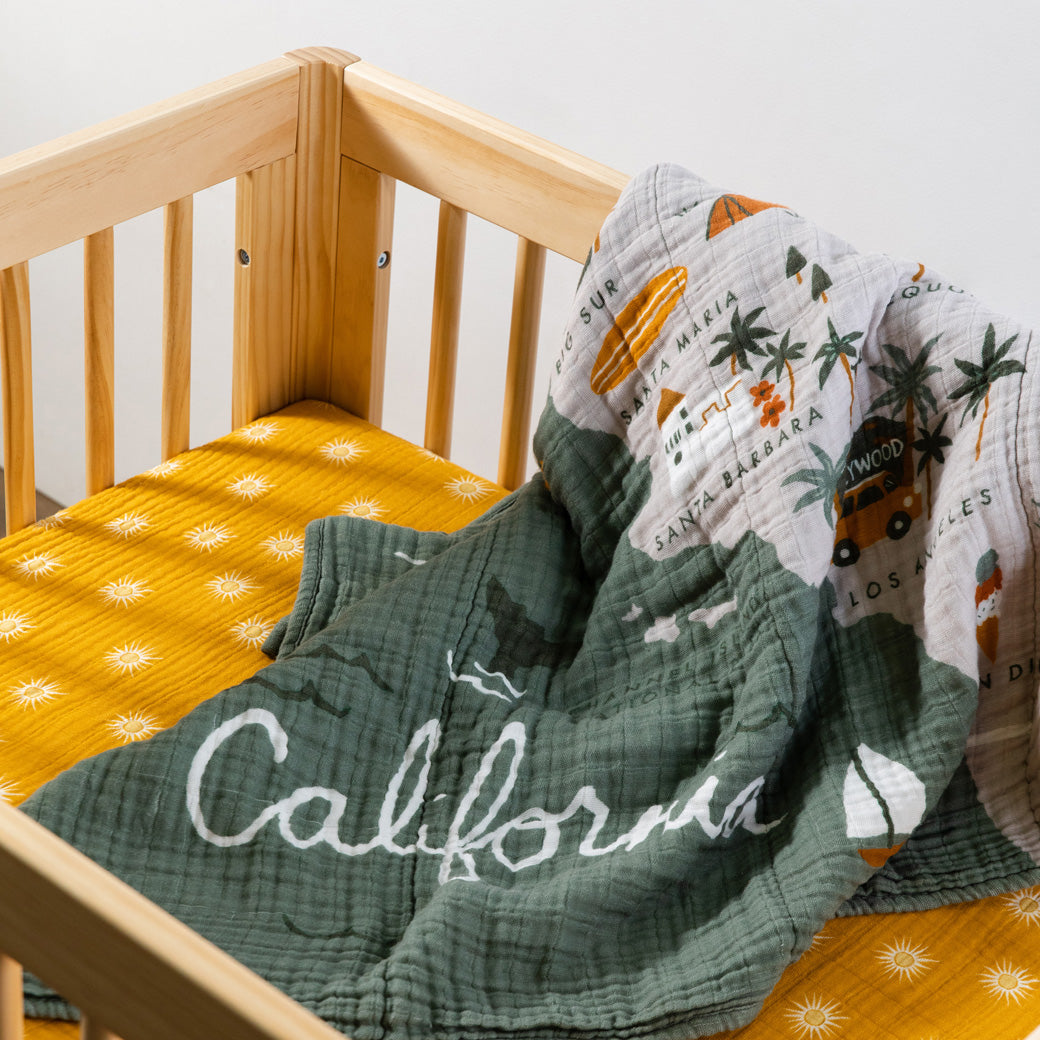 All-Stages Midi Crib Sheet In GOTS Certified Organic Muslin Cotton