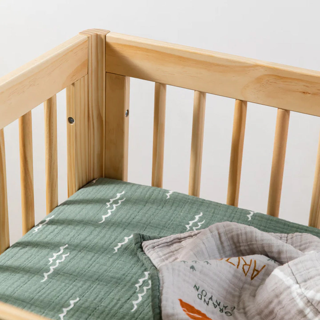 All-Stages Midi Crib Sheet In GOTS Certified Organic Muslin Cotton