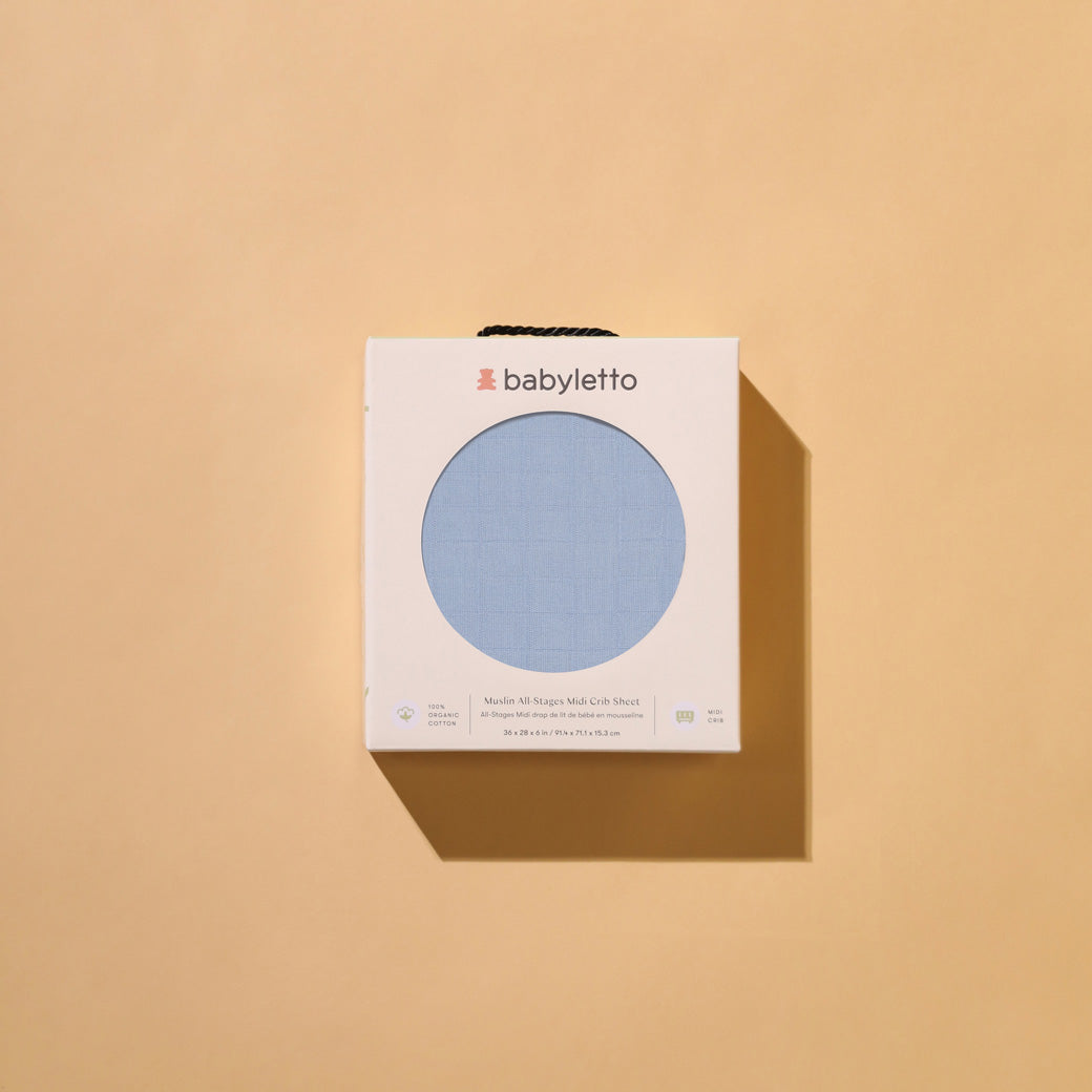 All-Stages Midi Crib Sheet In GOTS Certified Organic Muslin Cotton