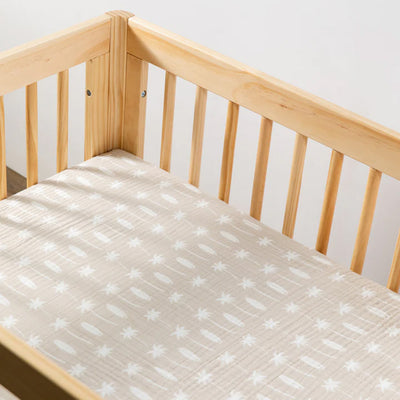 All-Stages Midi Crib Sheet In GOTS Certified Organic Muslin Cotton