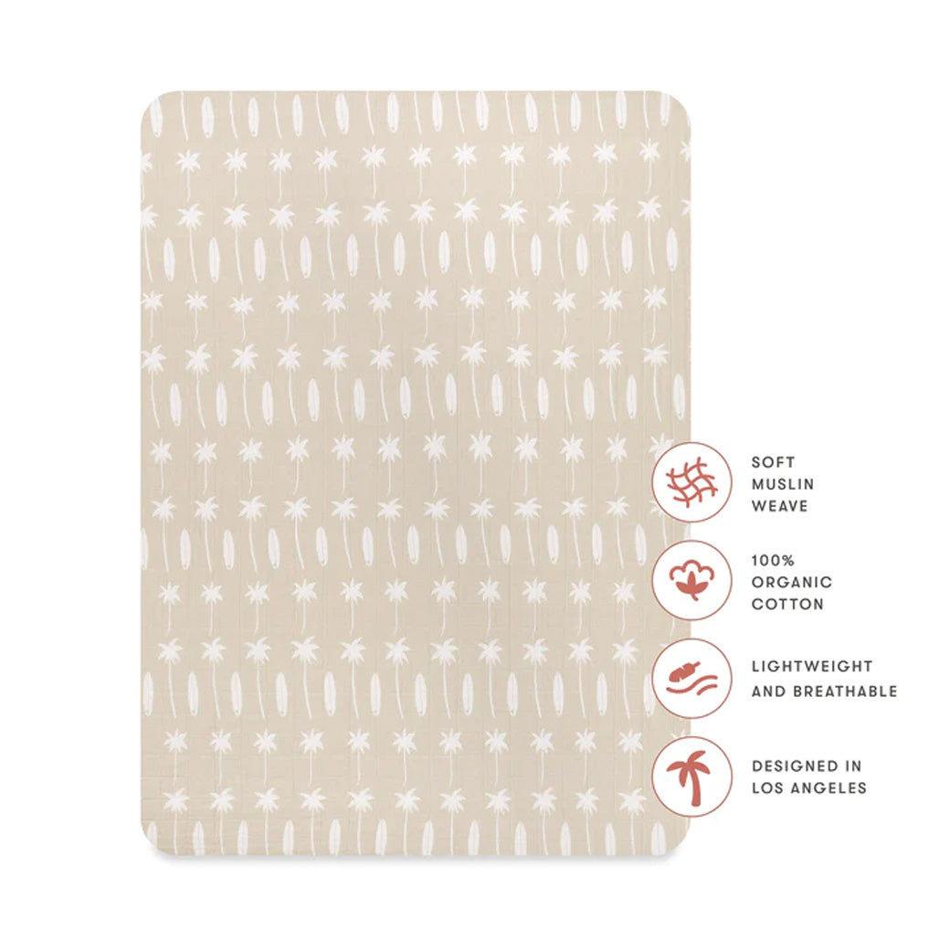 All-Stages Midi Crib Sheet In GOTS Certified Organic Muslin Cotton