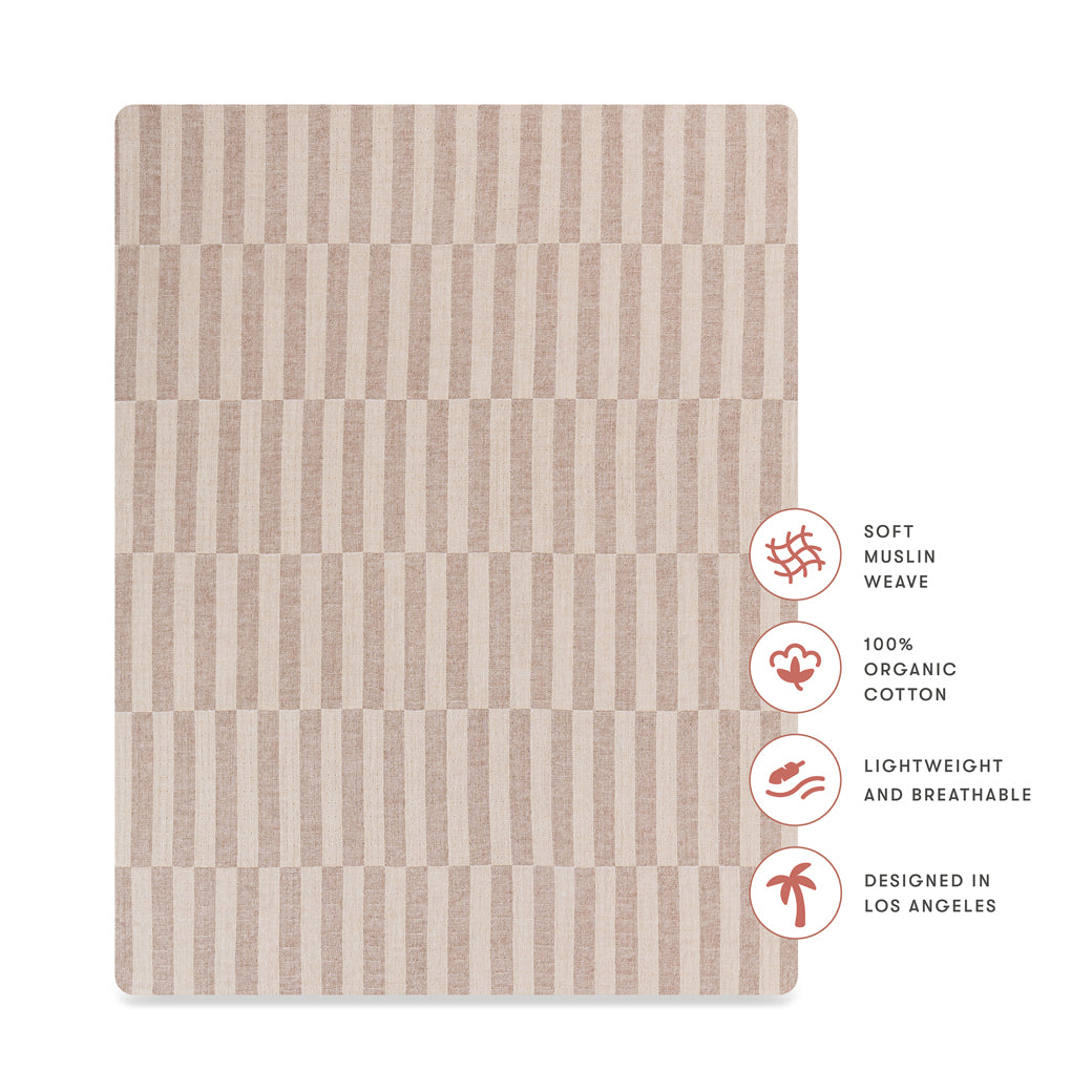 All-Stages Midi Crib Sheet In GOTS Certified Organic Muslin Cotton