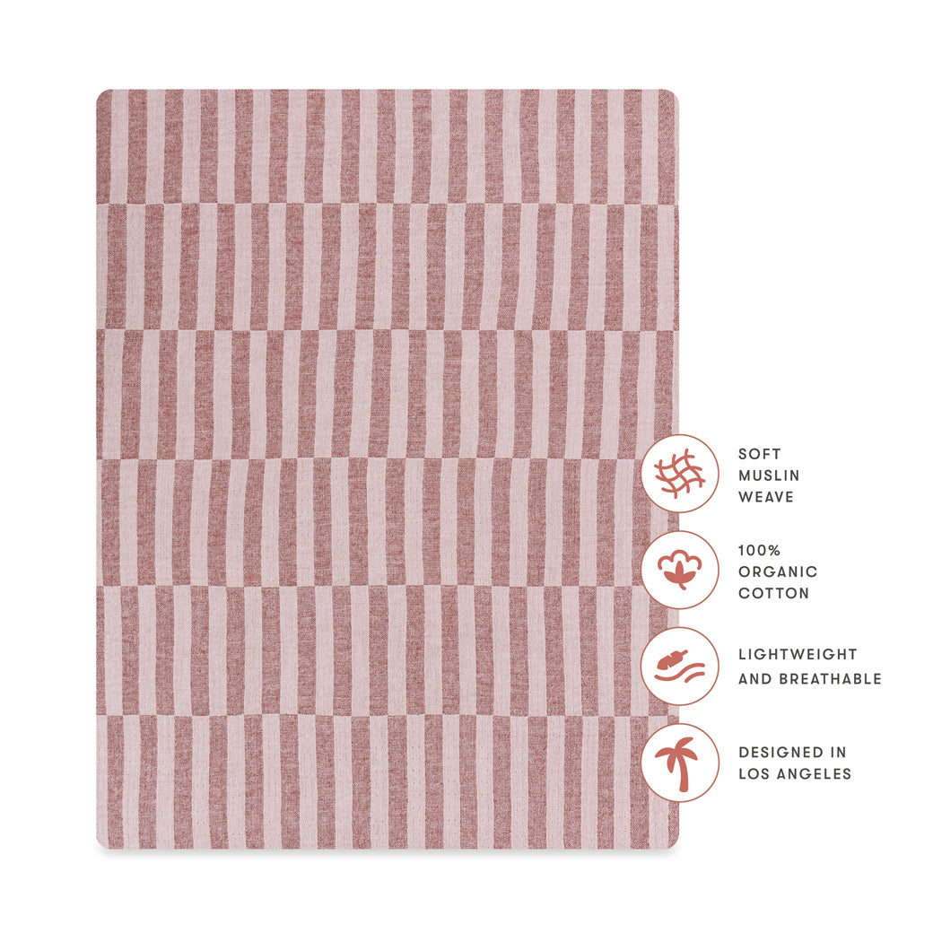 All-Stages Midi Crib Sheet In GOTS Certified Organic Muslin Cotton