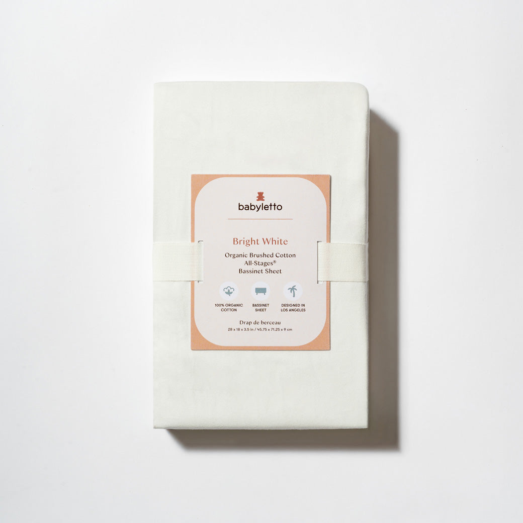 All-Stages Bassinet Sheet in GOTS Certified Organic Brushed Cotton