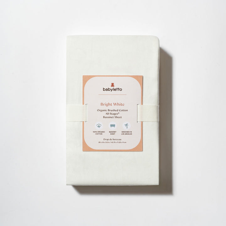 All-Stages Bassinet Sheet in GOTS Certified Organic Brushed Cotton