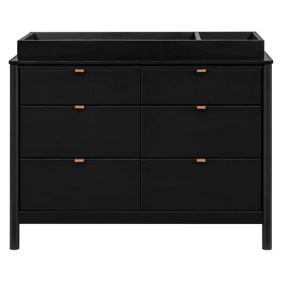Front view of Babyletto Bondi 6-Drawer Dresser with changing tray  in -- Color_Black