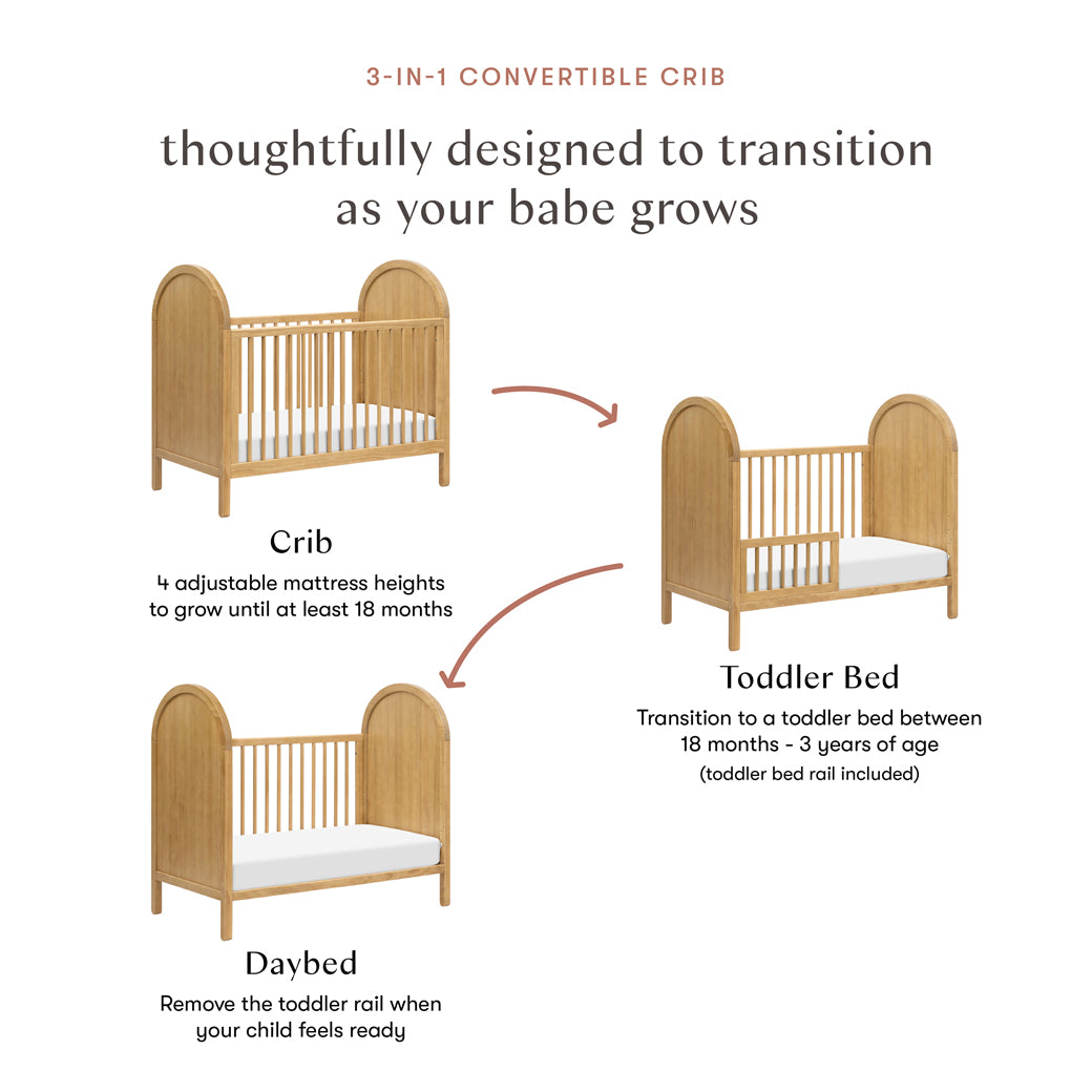 Bondi Cane 3-in-1 Convertible Crib with Toddler Bed Conversion Kit